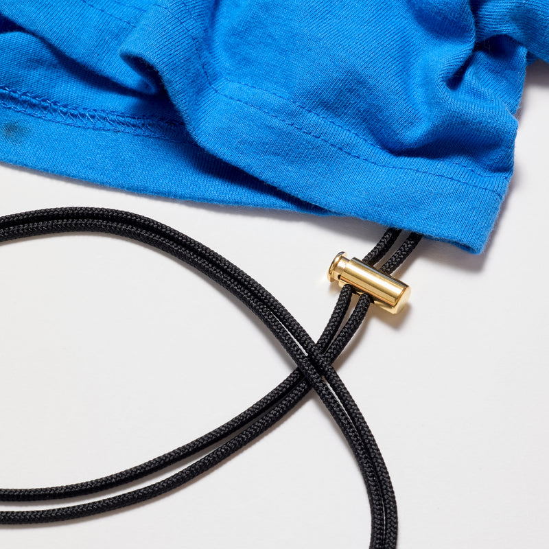 BLACK DYED CODE TEE / BLUE
