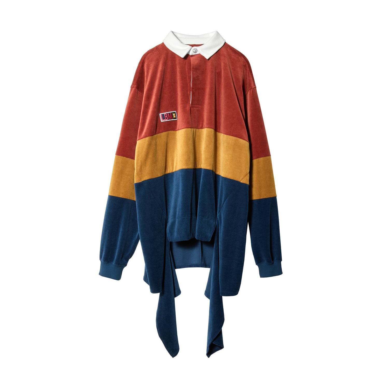 RIBBON POLO SHIRT / NAVY BORDEAUX