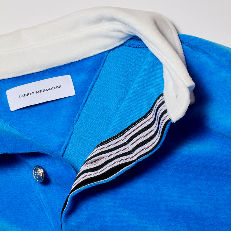 RIBBON POLO SHIRT / NAVY BORDEAUX