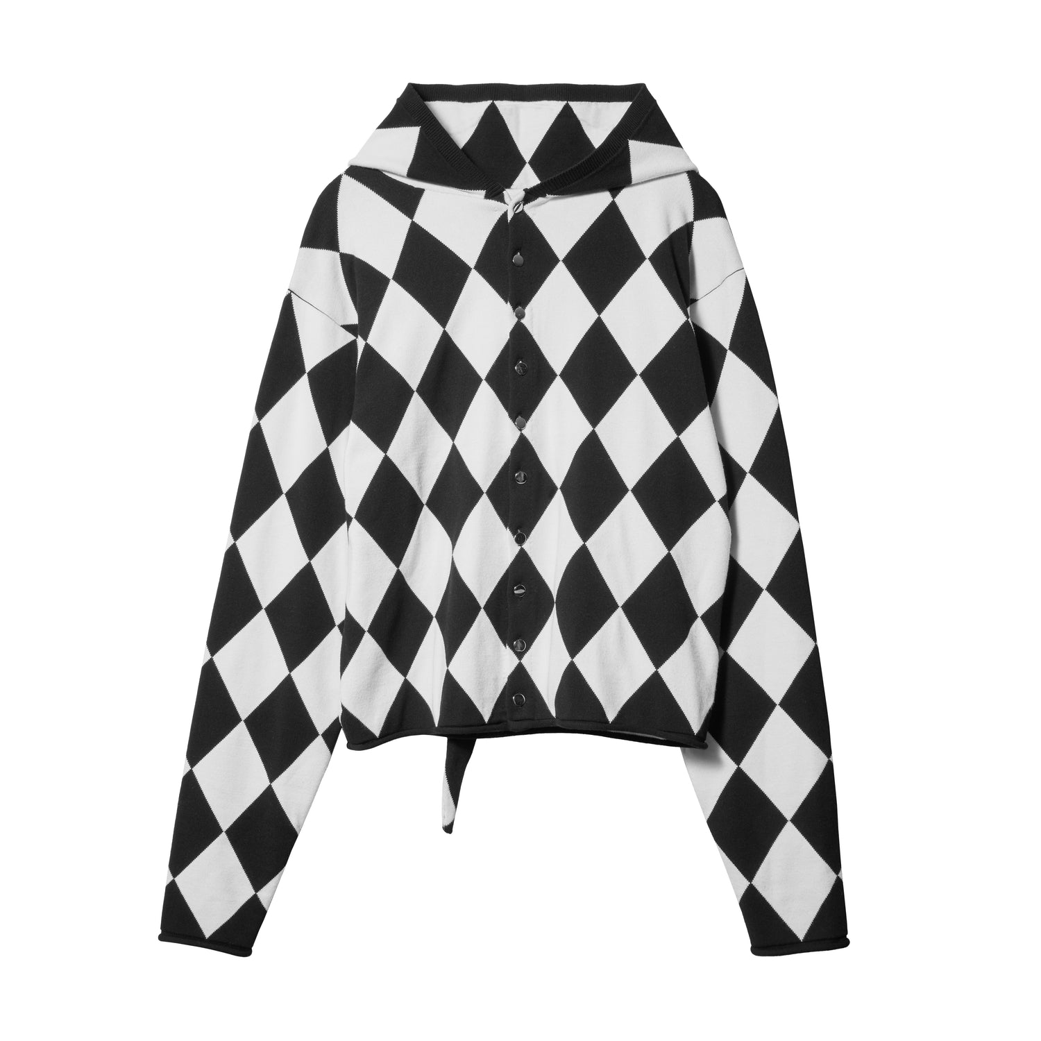 ARGILE KNIT CARDIGAN / BLACK WHITE