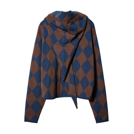 ARGILE KNIT CARDIGAN / NAVY BROWN