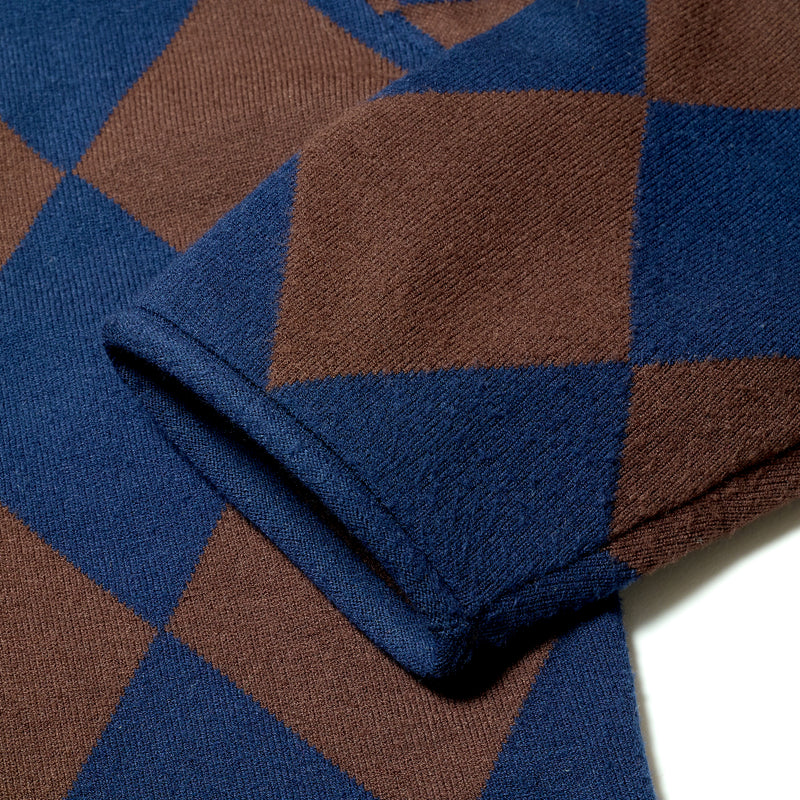 ARGILE KNIT CARDIGAN / NAVY BROWN