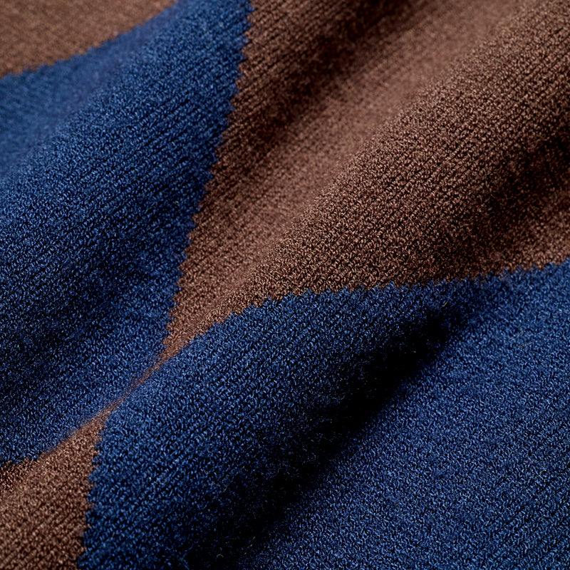 ARGILE KNIT CARDIGAN / NAVY BROWN