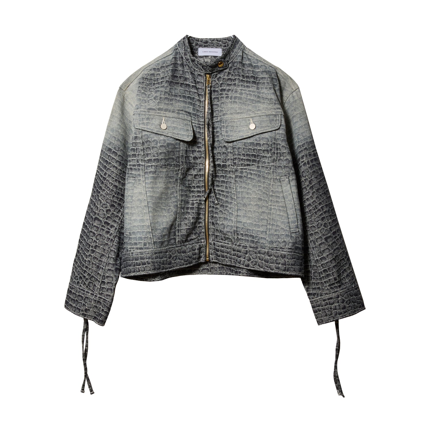 DENIM JACKET / TEETH JACQUARD PATTERN