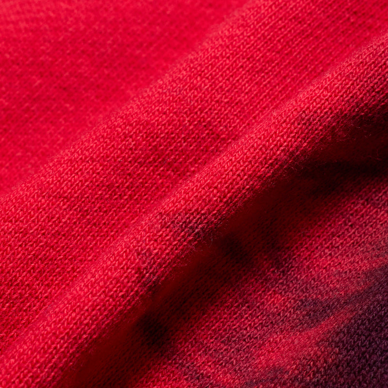 BLACK DYED SWEAT PANTS / RED