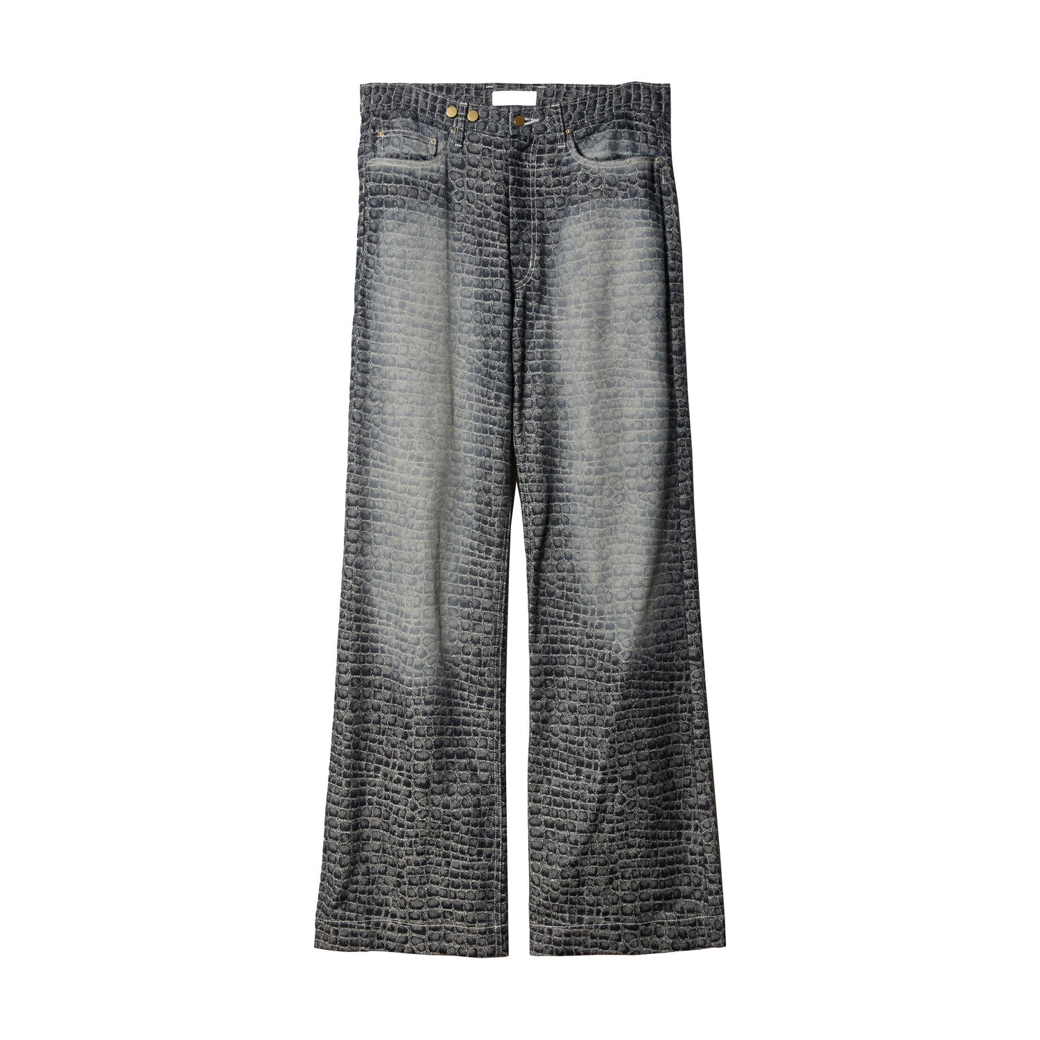 DENIM PANTS/ TEETH JACQUARD PATTERN