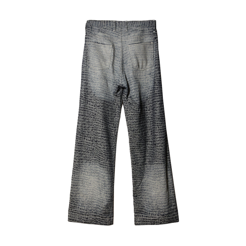 DENIM PANTS/ TEETH JACQUARD PATTERN