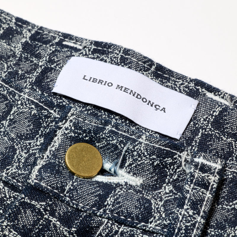 DENIM PANTS/ TEETH JACQUARD PATTERN