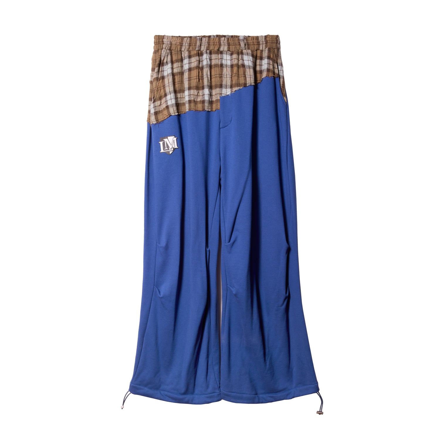 CHECK SHIRT MEET SWEAT PANTS / BLUE