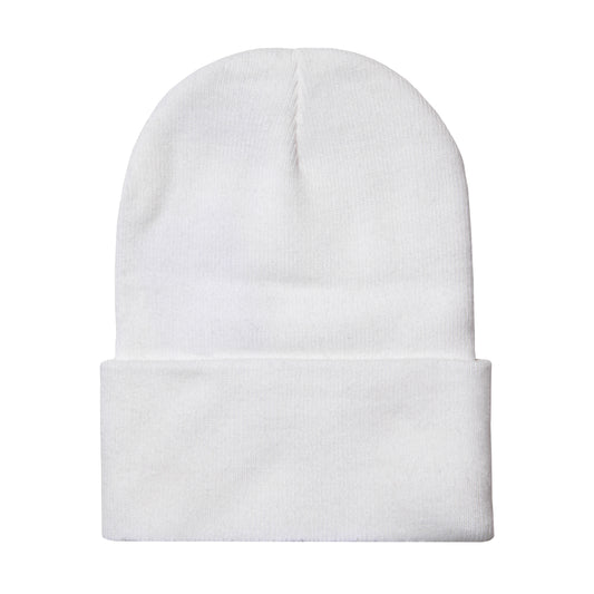 EMBROIDERY BEANIE / WHITE