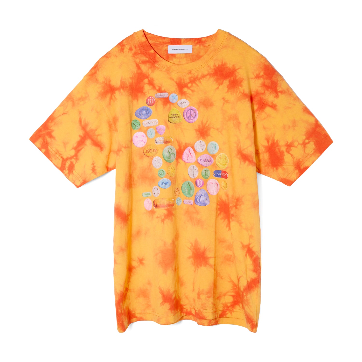 TIEDYE PILL TEE / ORANGE