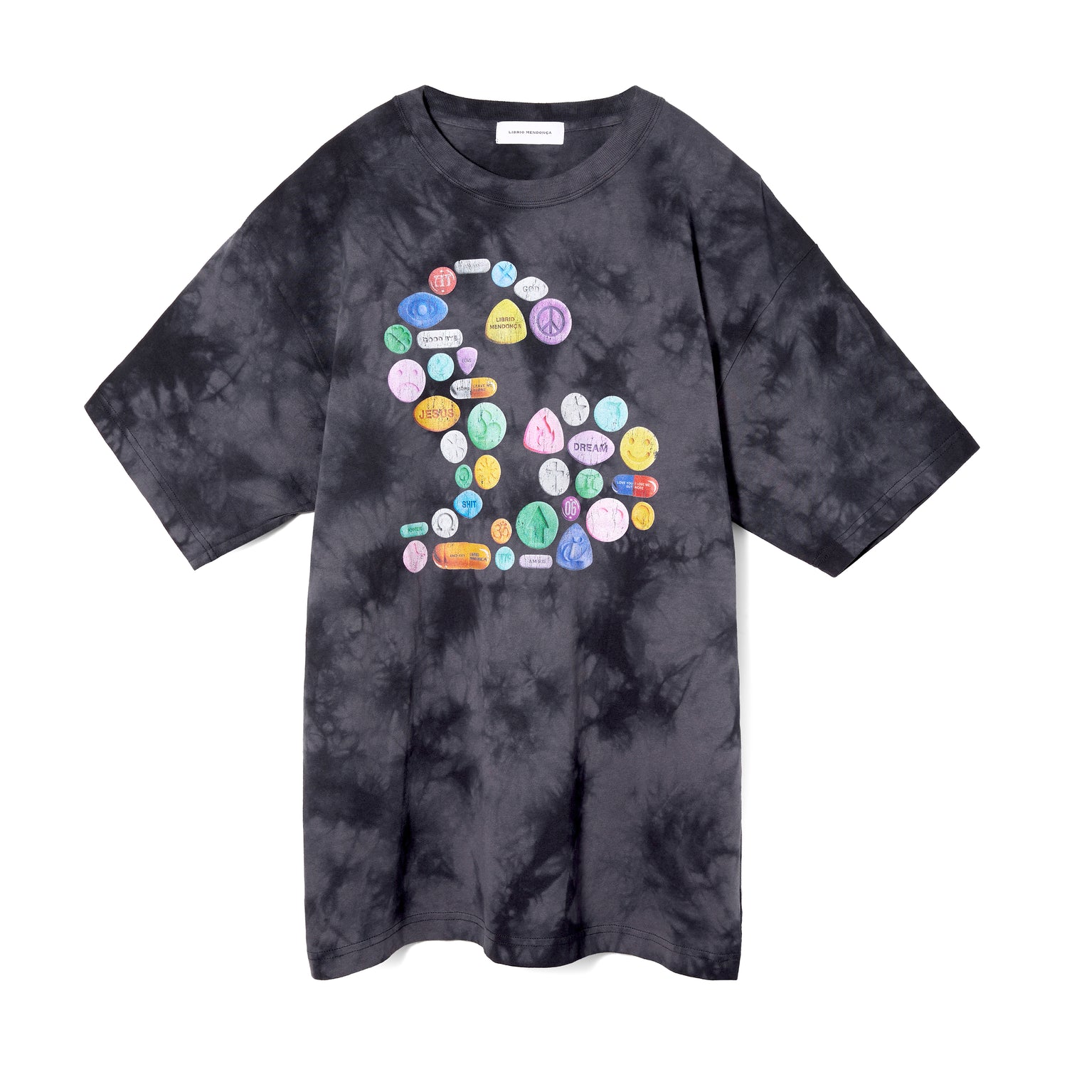 TIEDYE PILL TEE / BLACK