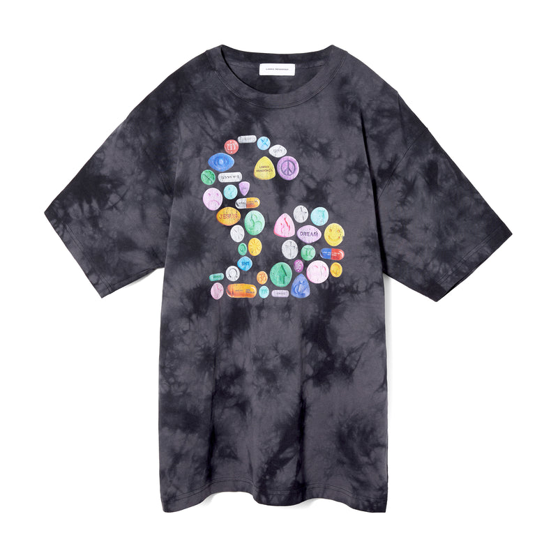 TIEDYE PILL TEE / BLACK