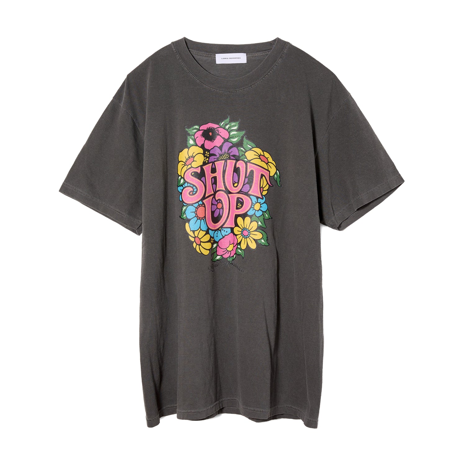 FLOWER PRINTED TEE / BLACK