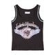 RIB FITTED TANK TOP / BLACK