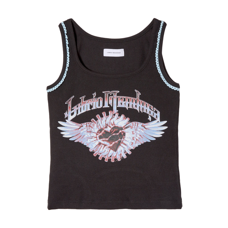 RIB FITTED TANK TOP / PINK