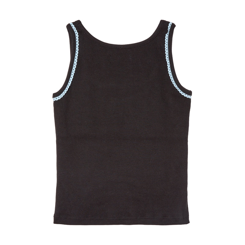 RIB FITTED TANK TOP / PINK