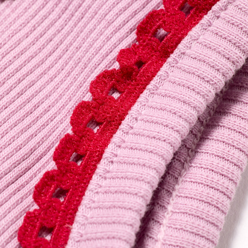 RIB FITTED TANK TOP / PINK