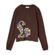 HENRY NECK WAFFLE TOP / BROWN