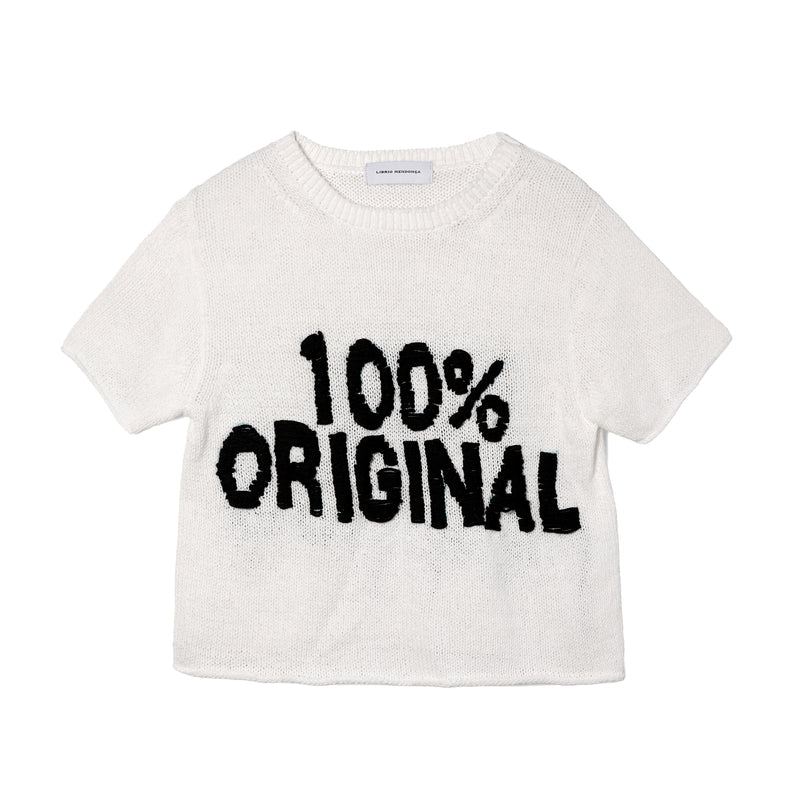 MESSAGE TEE / WHITE"100%ORIGINAL"