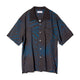 WAVE TIGER OPENCOLLOR RAYON SHIRT / BLUE