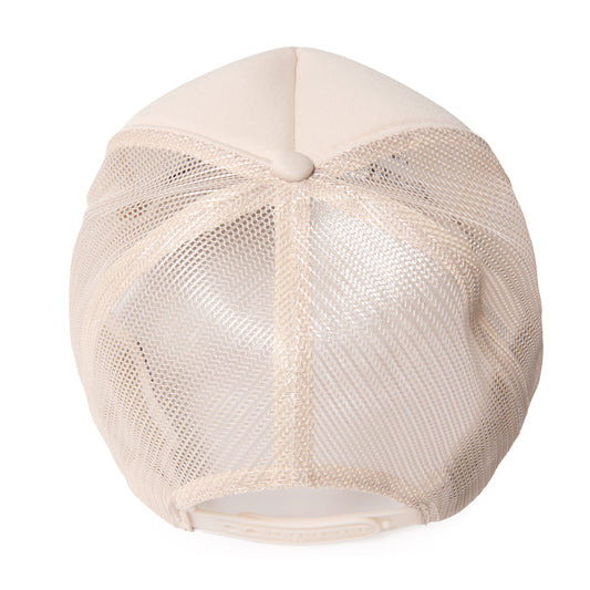 BEADS MESH CAP / BEIGE