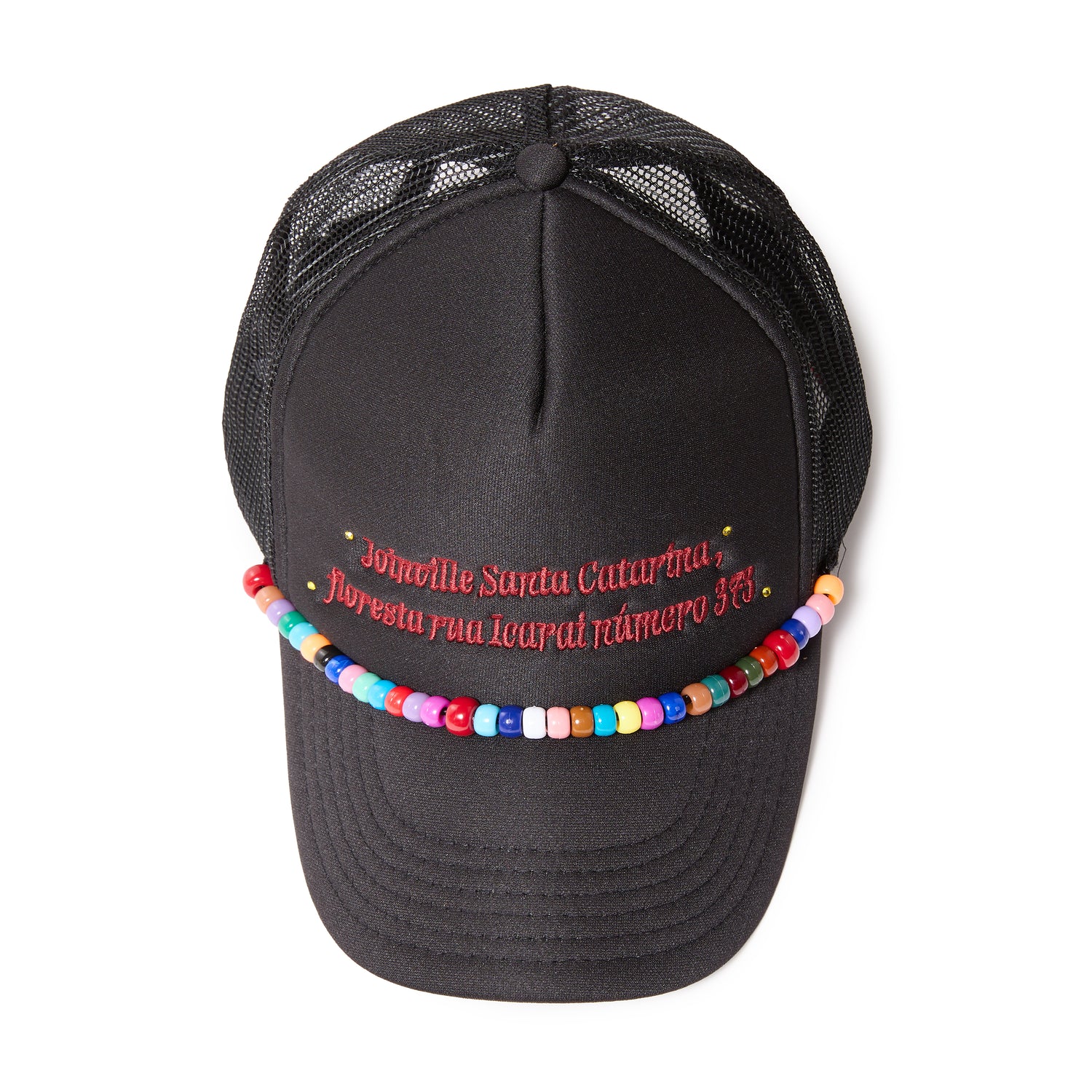 BEADS MESH CAP / BLACK