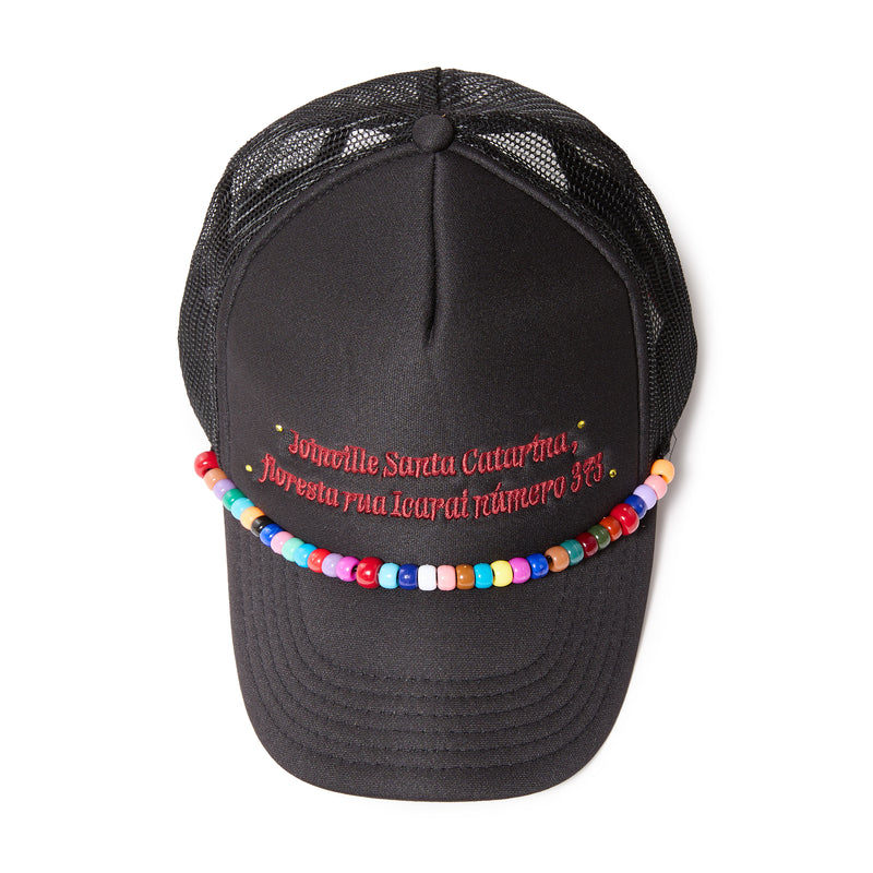 BEADS MESH CAP / BLACK