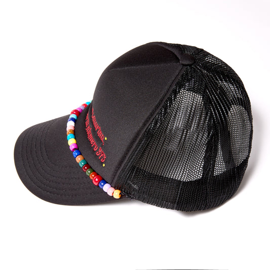 BEADS MESH CAP / BLACK
