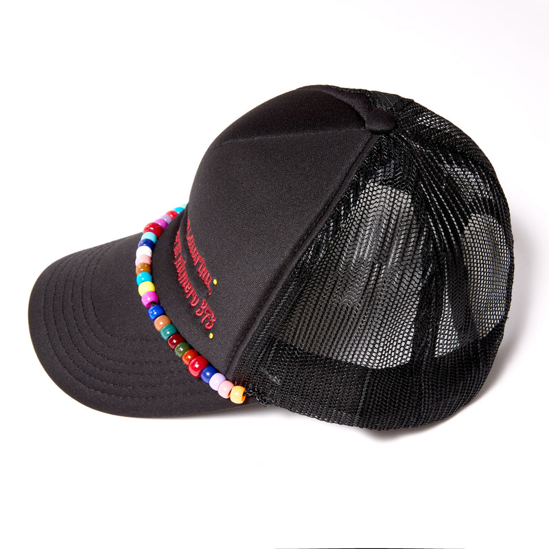 BEADS MESH CAP / BLACK
