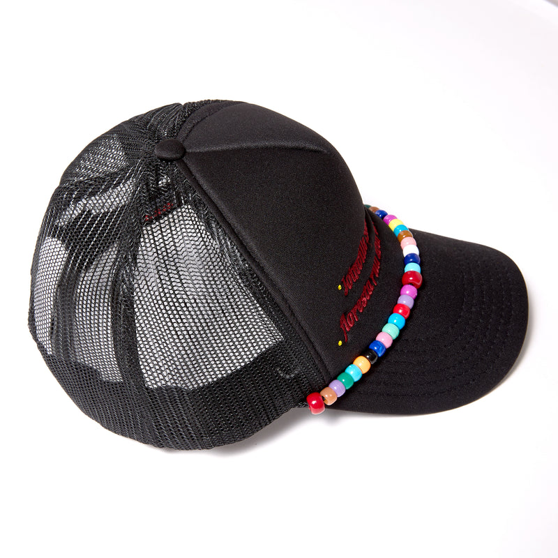 BEADS MESH CAP / BLACK