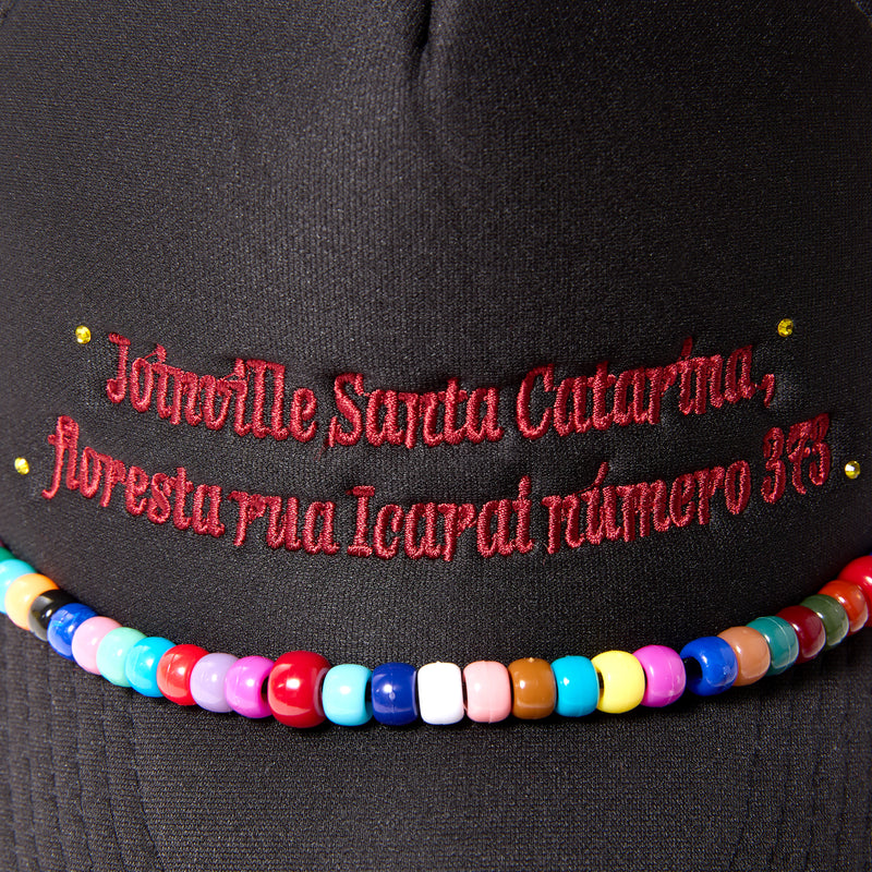 BEADS MESH CAP / BLACK