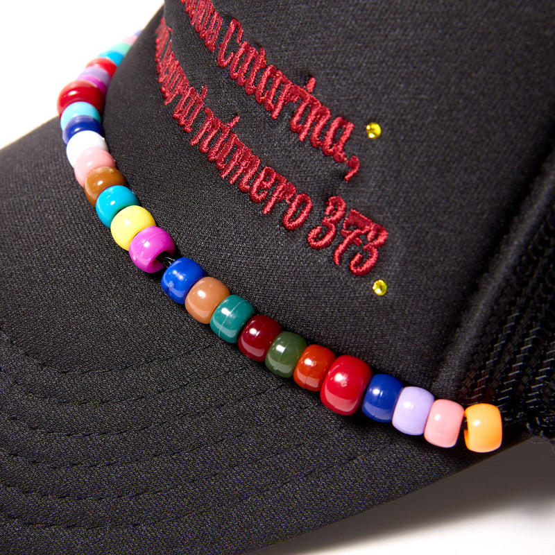 BEADS MESH CAP / BLACK