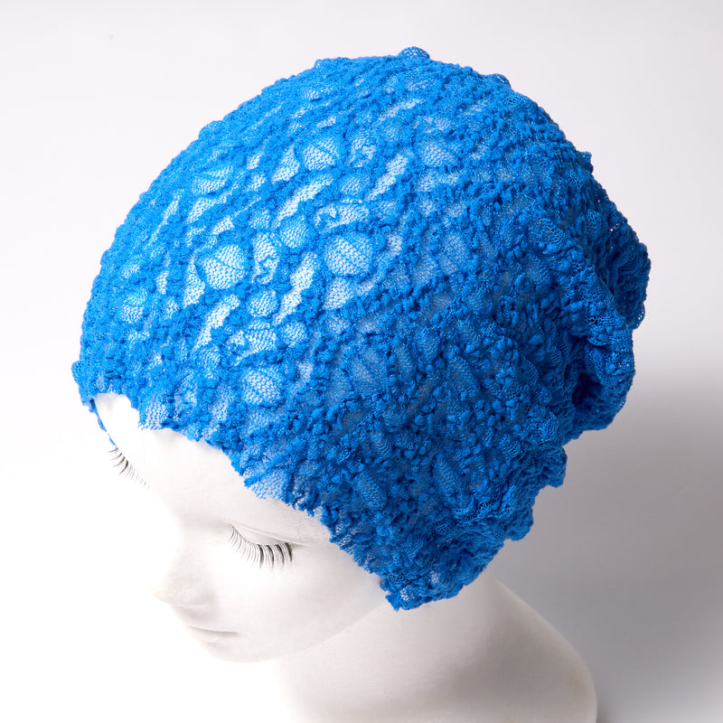 LACE BEANIE / BLUE